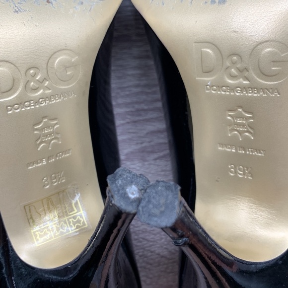 Dolce & Gabbana EU 39.5 Patent Leather Open Toe High Heel Slip On Shoes. - Picture 10 of 10